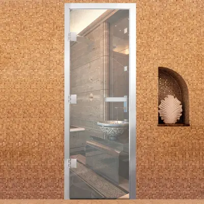 Дверь Престиж 60G Прозрачная 1900*700 R, без порога