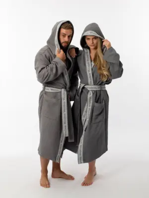 Халат вафельный Woodson, gray (48) Халат вафельный Woodson, gray (48)