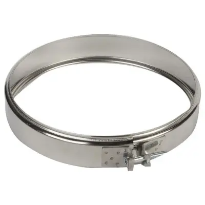 Фото Обжимной хомут — 230 — раструб — нерж 0,5 мм  Фото Обжимной хомут — 230 — раструб — нерж 0,5 мм