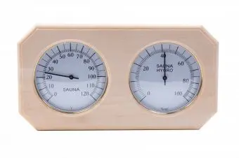 Термогигрометр ОЧКИ восьмиугольник (ольха) TH-22А Термогигрометр ОЧКИ восьмиугольник (ольха) TH-22А