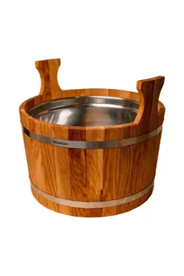 Шайка Woodson с нержавеющей вставкой, 17 л., дуб Шайка Woodson с нержавеющей вставкой, 17 л., дуб