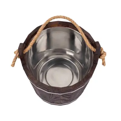 Запарник Woodson с нержавеющей вставкой, 16 л., дуб в тёмном Запарник Woodson с нержавеющей вставкой, 16 л., дуб в тёмном