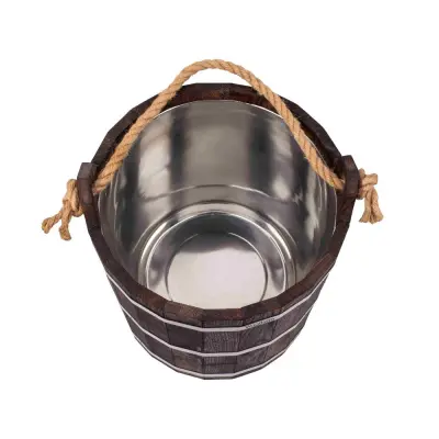 Запарник Woodson с нержавеющей вставкой, 20 л., дуб в тёмном Запарник Woodson с нержавеющей вставкой, 20 л., дуб в тёмном