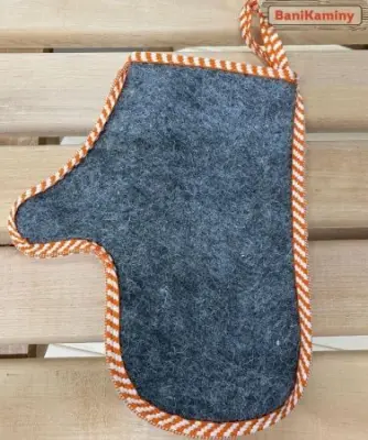 Рукавичка серая без вышивки в упаковке Р-О Рукавичка серая без вышивки в упаковке Р-О