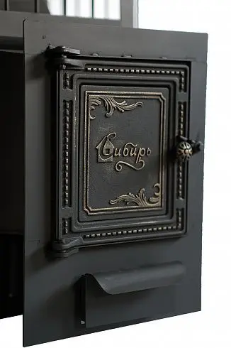 Фото Печь банная чугунная "Сибирь-20". Универсальная чугунная дверца (Сетка) в магазине Woodson Фото Печь банная чугунная "Сибирь-20". Универсальная чугунная дверца (Сетка) в магазине Woodson