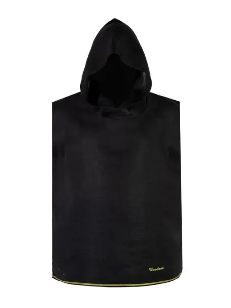 Комплект банщика #1 Woodson, чёрный лён c цветной полосой (54-56) Комплект банщика #1 Woodson, чёрный лён c цветной полосой (54-56)