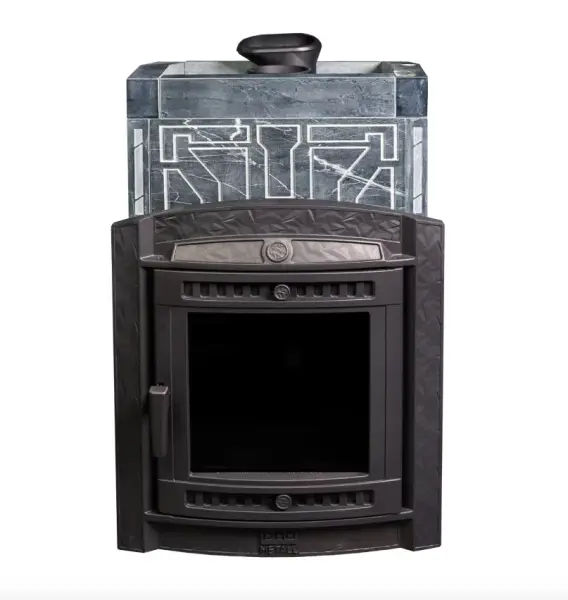 Фото Печь банная "Атмосфера L" в облицовке "Талькохлорит УЗОР №7" в магазине Woodson