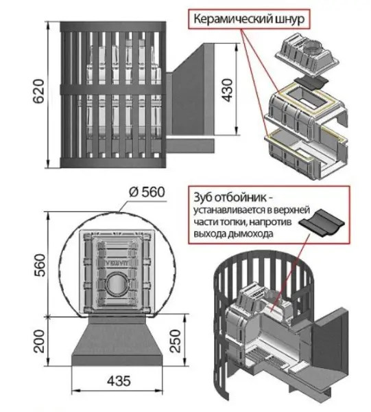 Фото Печь ВЕЗУВИЙ Легенда Ковка 16 (270) в магазине Woodson Фото Печь ВЕЗУВИЙ Легенда Ковка 16 (270) в магазине Woodson