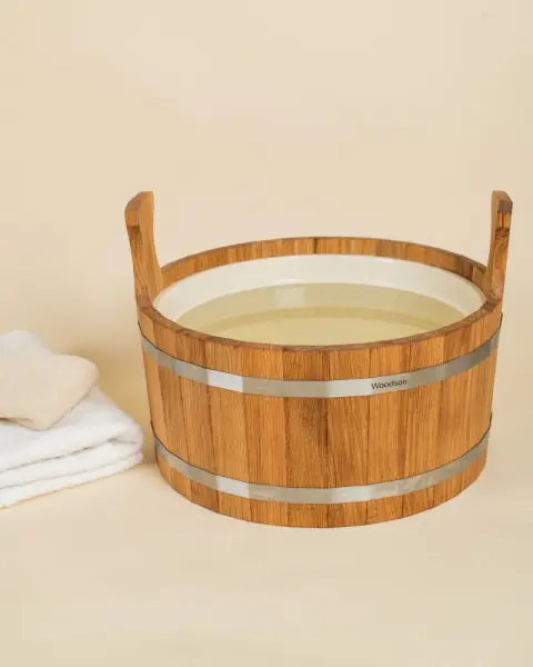 Шайка Woodson с пластиковой вставкой, 12 л., дуб Шайка Woodson с пластиковой вставкой, 12 л., дуб