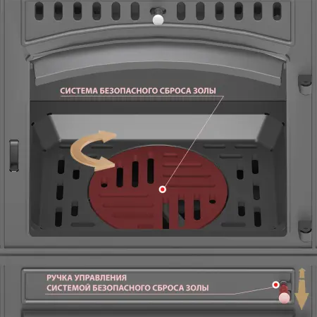 Фото Печь-камин Везувий LV-12 "Антрацит" в магазине Woodson