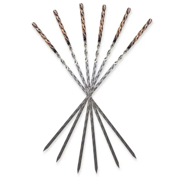 Шампур 3*12*450 кованая ручка Витая Шампур 3*12*450 кованая ручка Витая