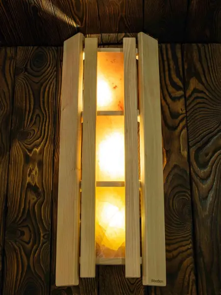 Абажур Woodson с гималайской солью 3 плитки, липа 770*310 Абажур Woodson с гималайской солью 3 плитки, липа 770*310