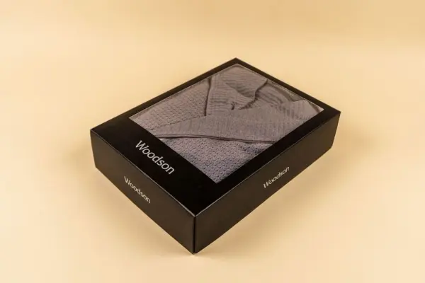 Халат вафельный Woodson, gray (50) Халат вафельный Woodson, gray (50)