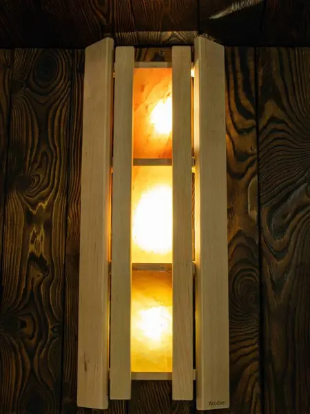 Абажур Woodson с гималайской солью 3 плитки, ольха 770*310 Абажур Woodson с гималайской солью 3 плитки, ольха 770*310