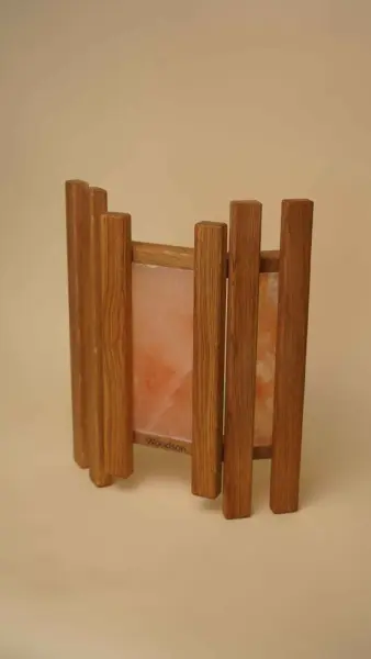 Абажур Woodson тройной с гималайской солью, дуб