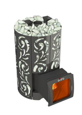 Фото Дровяная банная печь Grill'D Violet World Long Window Max в магазине Woodson