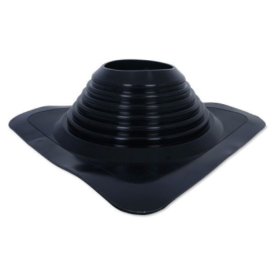 Фото Кровельный проход "ВЕЗУВИЙ" № 8 (д.180-330мм, 425х425мм) прямой, силикон, Черный 