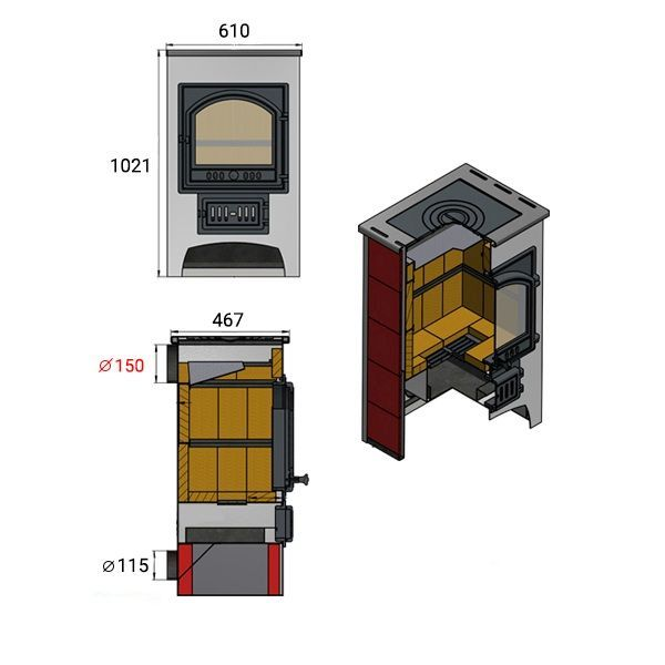 Фото Печь-Камин ВЕЗУВИЙ ПК-01 (205) с плитой беж. 12 кВт (200 м3) Ø 150 мм в магазине Woodson Фото Печь-Камин ВЕЗУВИЙ ПК-01 (205) с плитой беж. 12 кВт (200 м3) Ø 150 мм в магазине Woodson