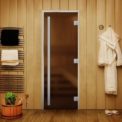 Дверь Сауна Статус 60G бронза матовая 1900*700, R, ВКР, ольха