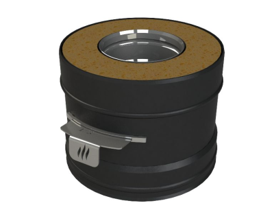 Фото Сэндвич-задвижка Grill'D AISI 430 1мм/ЧС 0,7мм (D115/250) черный 