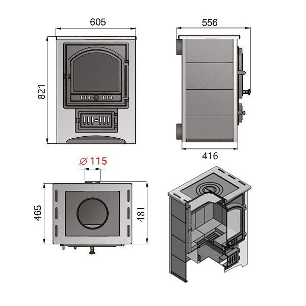 Фото Печь-Камин ВЕЗУВИЙ ПК-01 (205) с плитой беж. 12 кВт (200 м3) Ø 150 мм в магазине Woodson Фото Печь-Камин ВЕЗУВИЙ ПК-01 (205) с плитой беж. 12 кВт (200 м3) Ø 150 мм в магазине Woodson