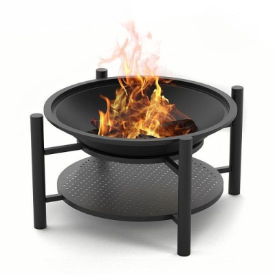 Чугунная Костровая чаша "Fantastic" ("Фантастик") Ø 700 Люкс (чаша+ подставка люкс + крышка)