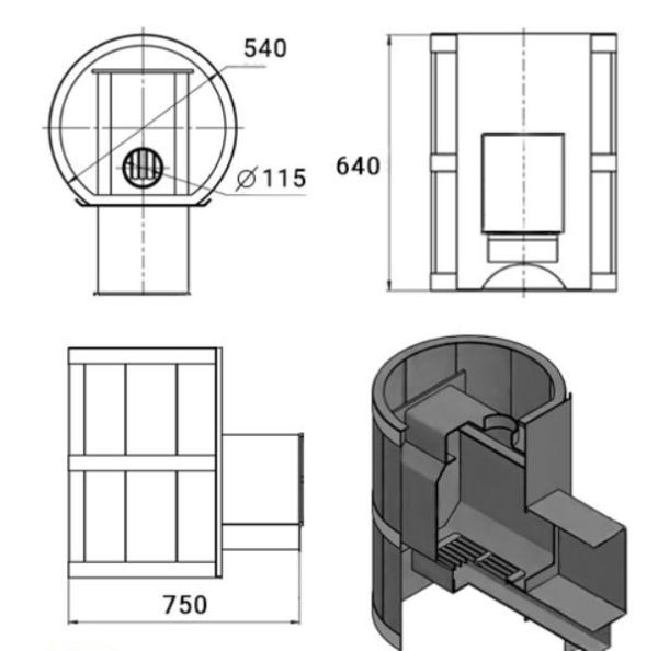 Фото Печь ВЕЗУВИЙ Лава 16 Панорама "М" в магазине Woodson