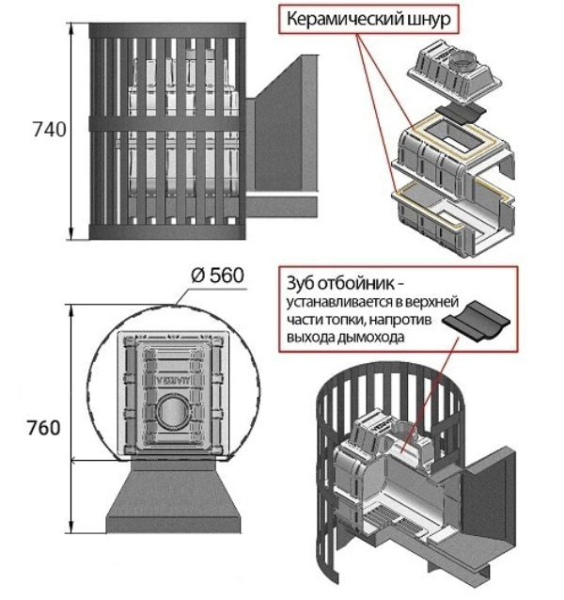 Фото Печь ВЕЗУВИЙ Легенда Ковка 28 (224) в магазине Woodson