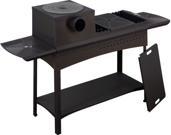 Мангал разборный Сталь-Мастер L с печью под казан (3мм)