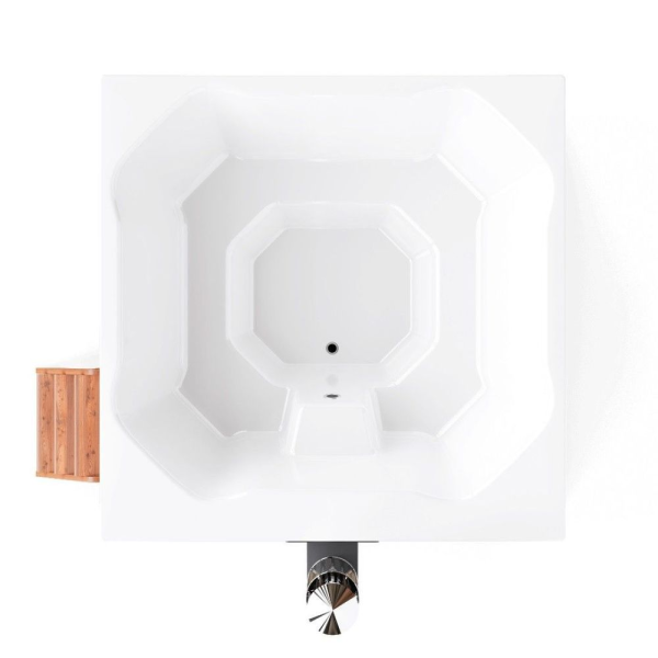 Купель композитная ELITE QUATTRO 200 с подогревом (тёмная термососна) +аэромассаж 