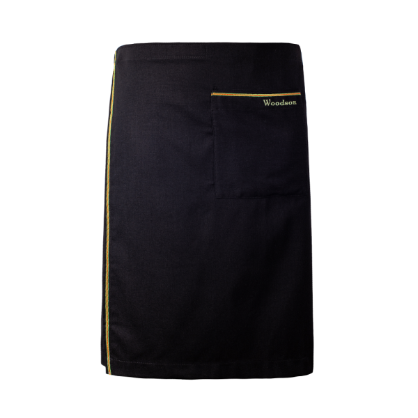 Килт мужской Woodson, чёрный лён с цветной полосой (64-66)