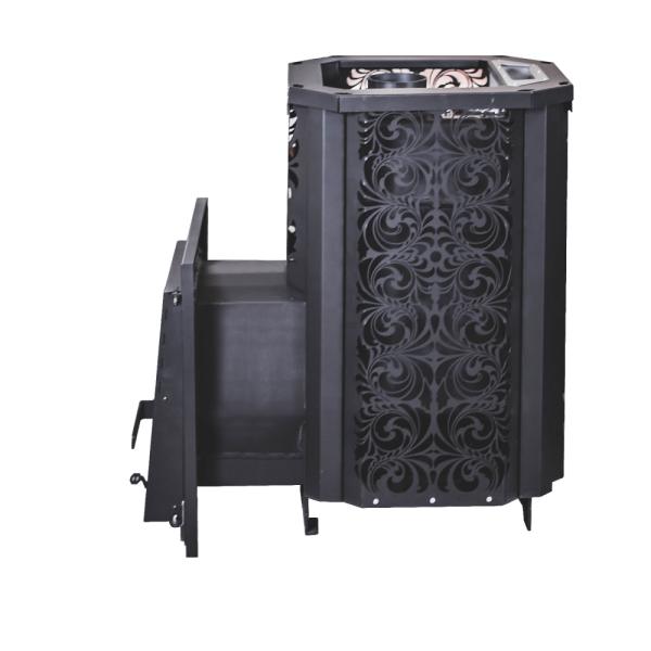 Фото Печь банная HARD 16M "Хохлома" Панорама в магазине Woodson Фото Печь банная HARD 16M "Хохлома" Панорама в магазине Woodson