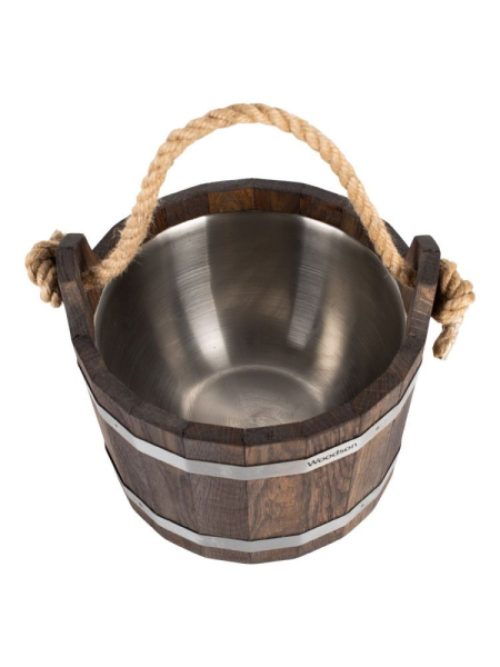 Шайка Woodson с нержавеющей вставкой, 4,5 л., дуб в темном