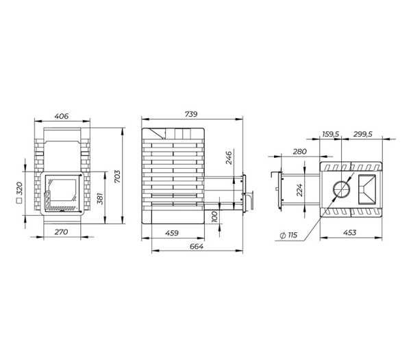 Фото Печь банная "РАДА ТЕРМА 2026" ЗК 6мм 16L, дверца со стеклом в магазине Woodson
