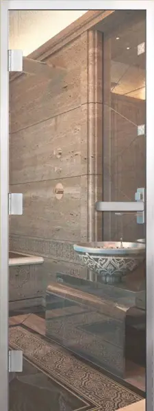 Дверь Хамам Элит прозрачная 1900*700, L